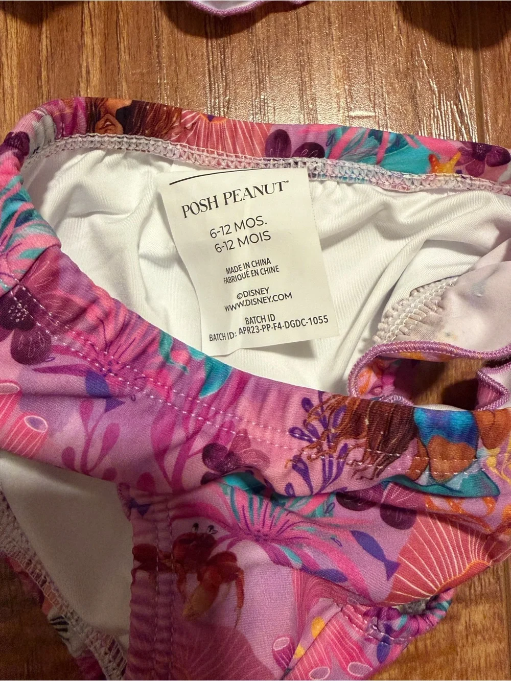POSH PEANUT x DISNEY | The Little Mermaid Long Sleeve Rash Guard swimsuit set